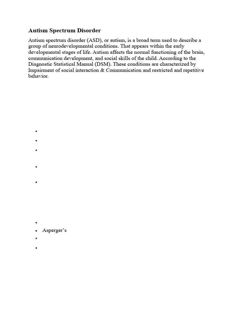 Understanding Autism Spectrum Disorder | PDF | Autism | Mental Disorder