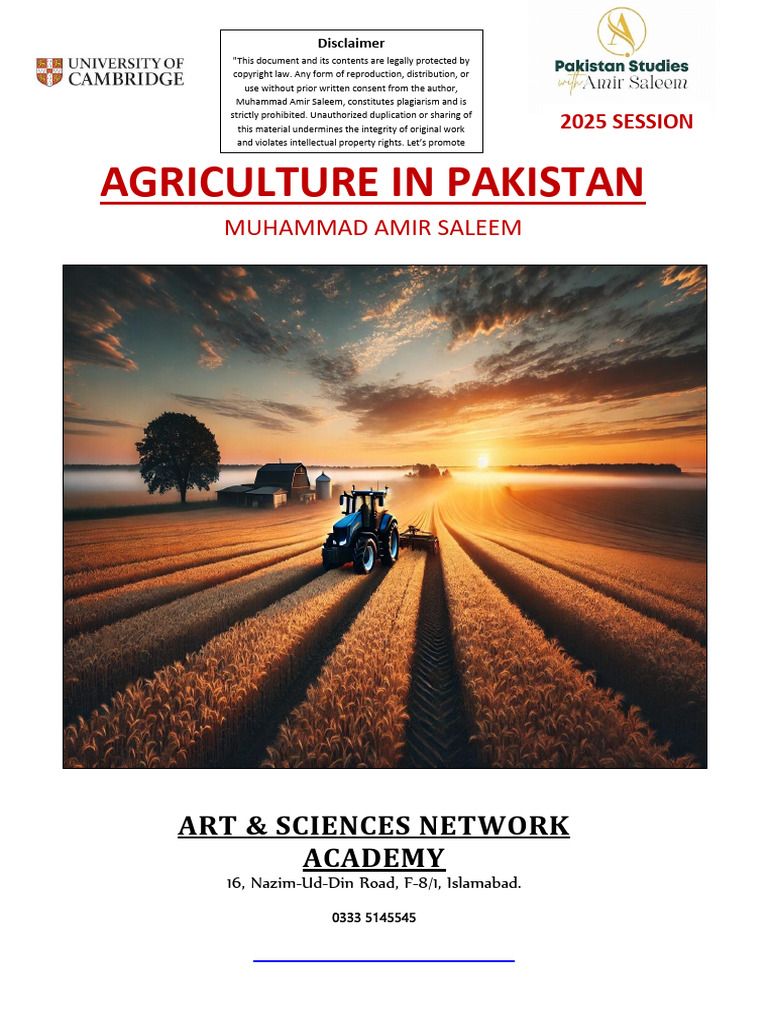 Agriculture Types and Challenges in Pakistan | PDF | Agriculture ...
