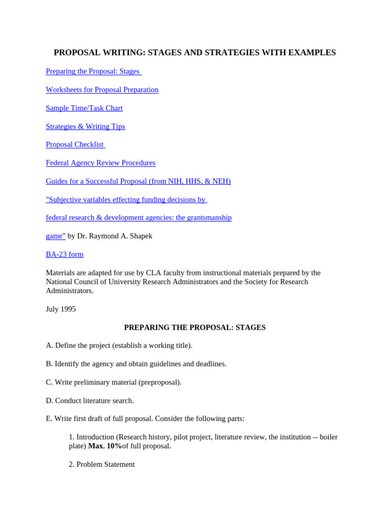 Proposal Writing Strategies & Tips | PDF | Abstract (Summary) | Word