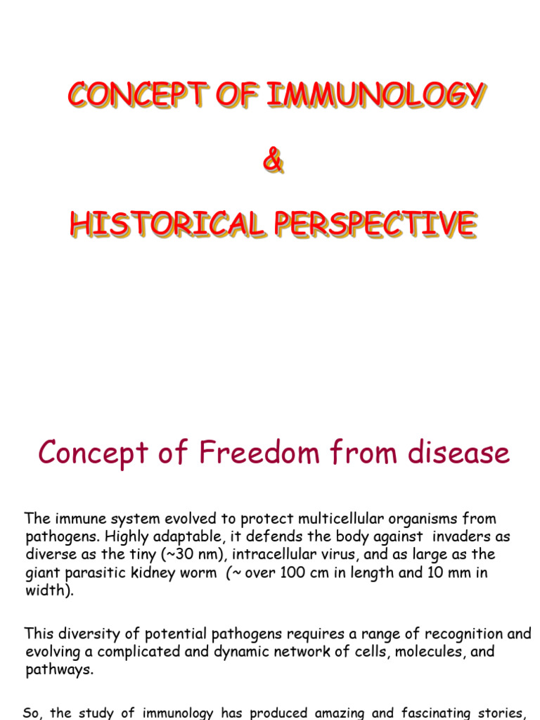 Immunology: Concepts and History | PDF | Immune System | Adaptive ...