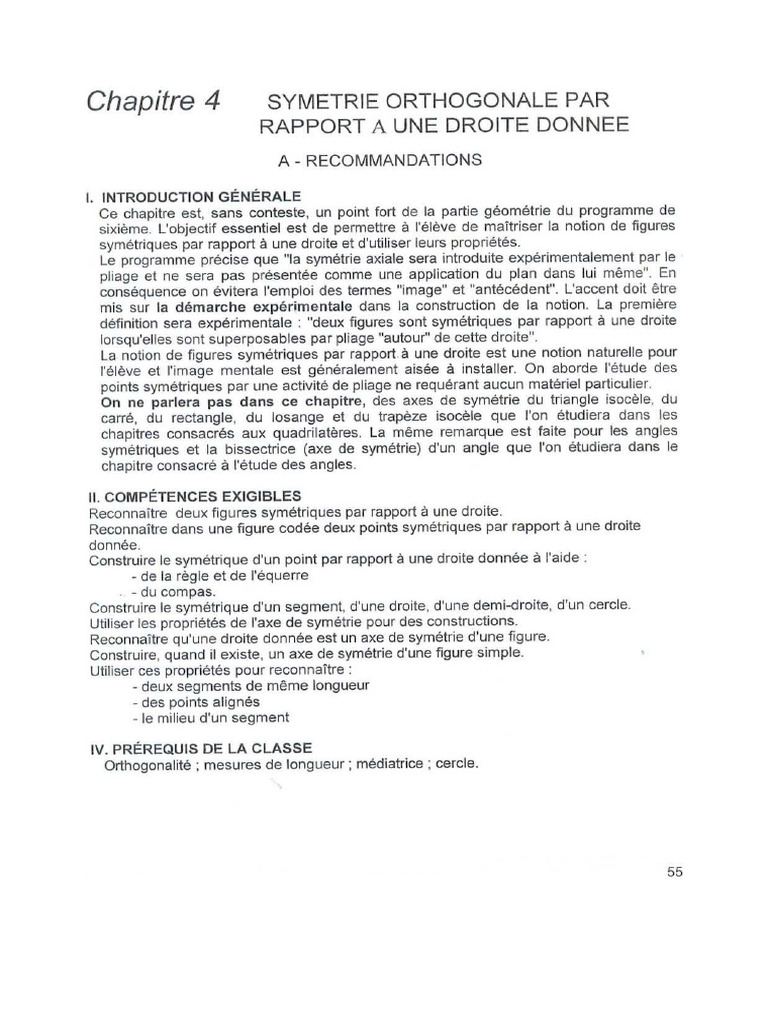 Symetrie Orthogonale Par Rapport À Une Droite Donnée | PDF