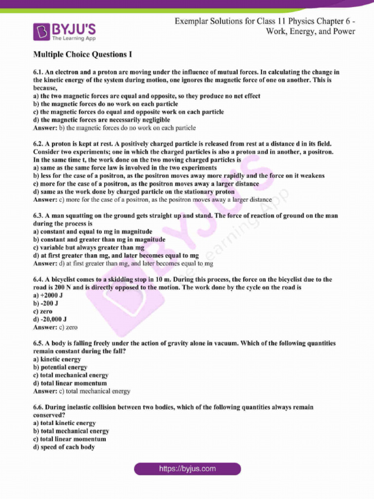 11 Physics Chapter 6 | PDF