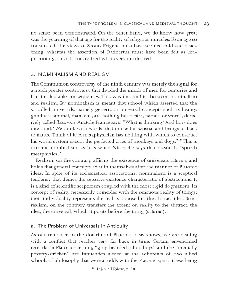 Nomina Flatus Vocis: The Type Problem in Classical and Medieval Thought ...