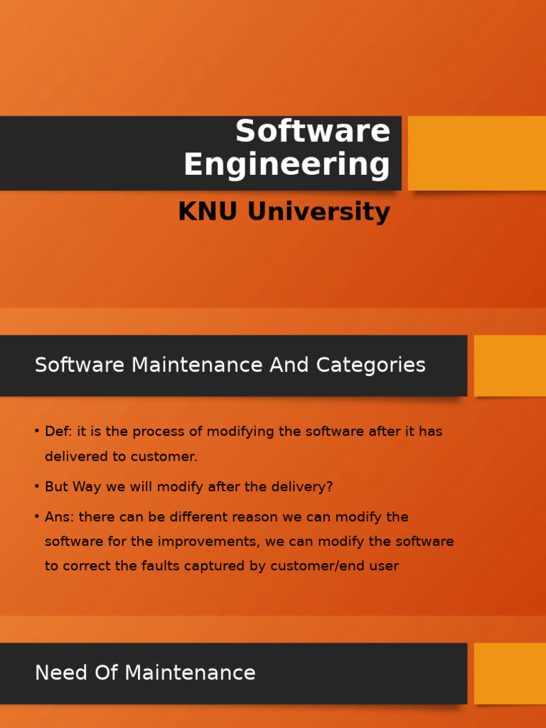Software Maintenance Categories Explained | PDF | Project Management ...