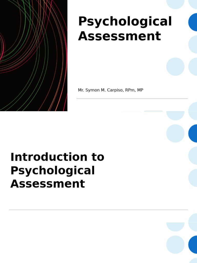 TOPC 1 PA - Overview, History, Assumptions | PDF | Wechsler Adult ...