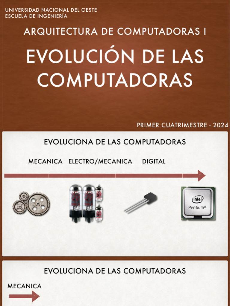 Evolución de Las Computadoras | PDF | Hardware de la computadora ...