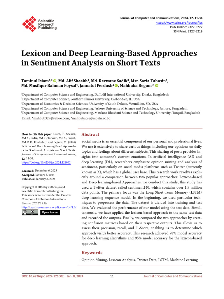 10) Lexicon and Deep Learning-Based Approaches | PDF | Support Vector ...