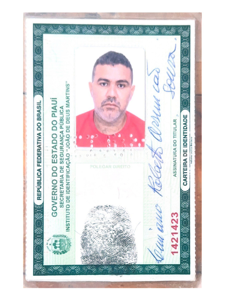 Identidade e CPF de LUCIANO | PDF