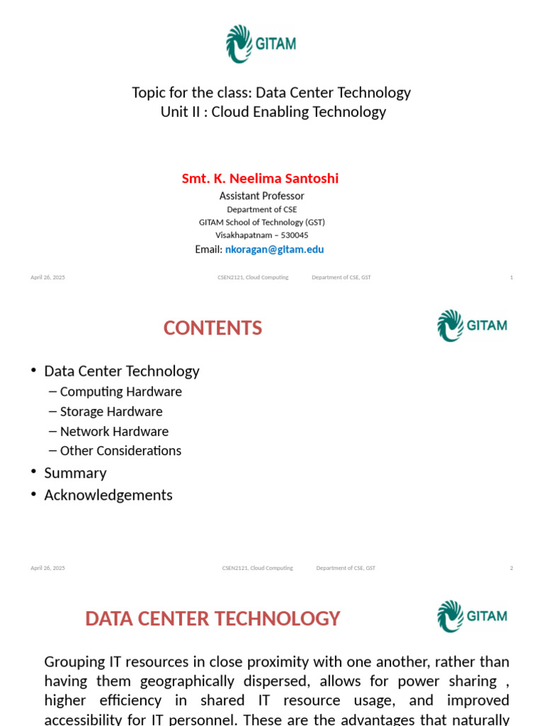 Data Center Technology Overview | PDF | Computer Network | Computer ...