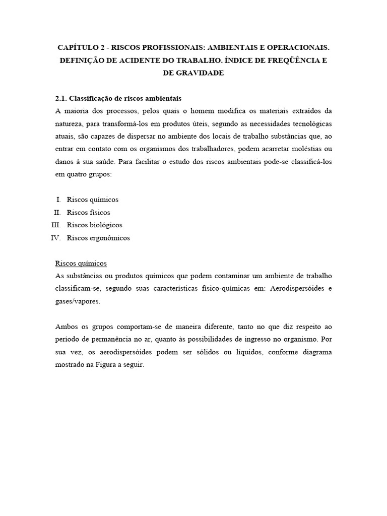 Riscos Ambientais e Acidentes de Trabalho | PDF | Química | Ambiente ...