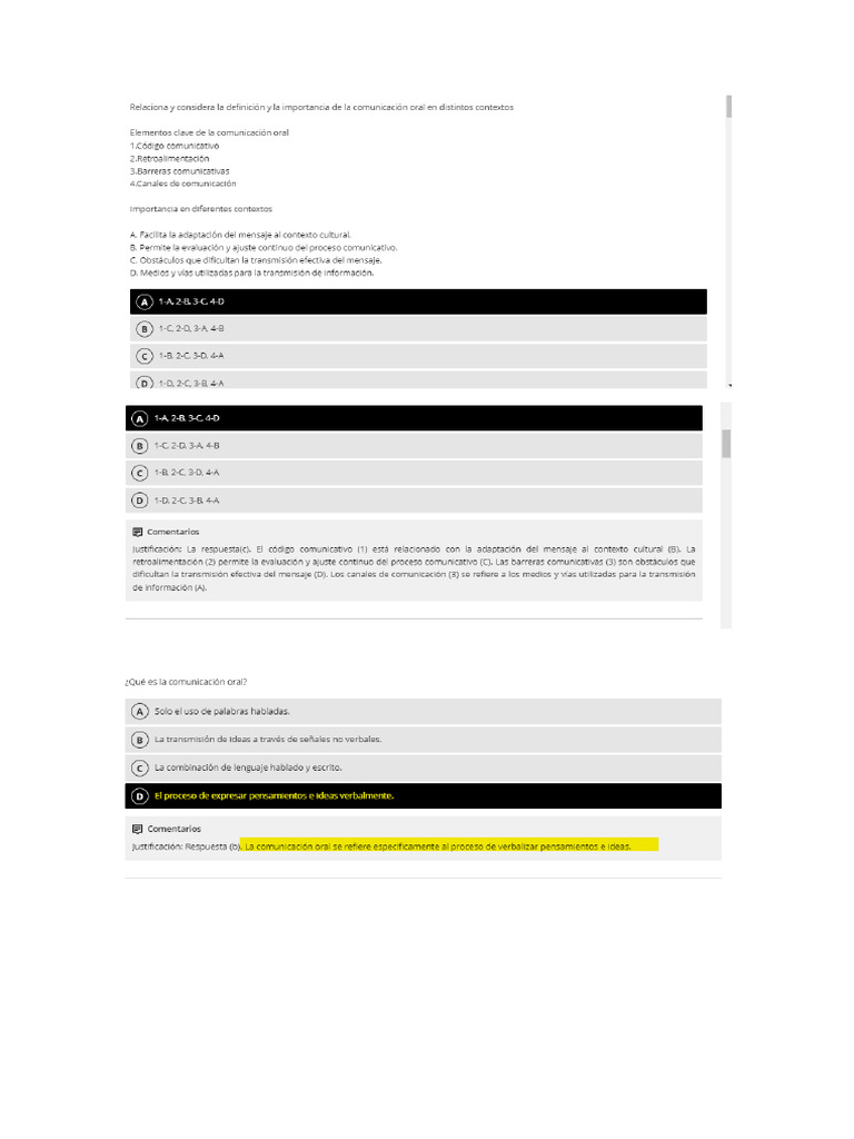 PREGUNTAS CORRECTAS QUE SALEN INCORRECTAS | PDF