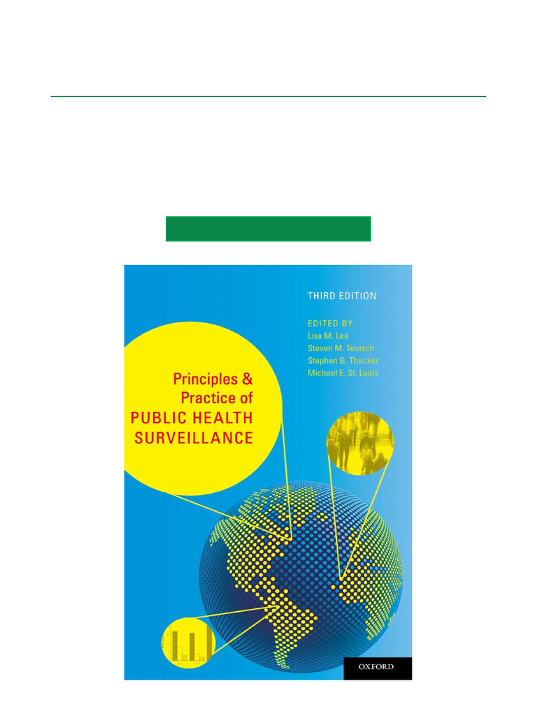 Principles and Practice of Public Health Surveillance - 3rd Edition ...