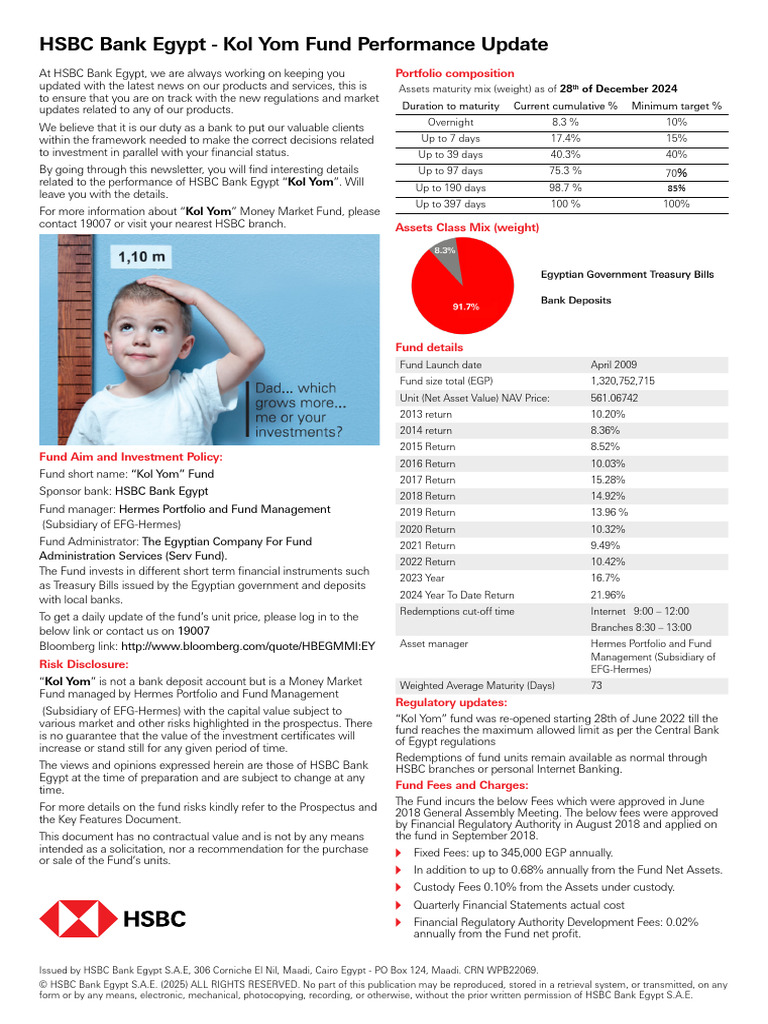 Kol Yom Fund Performance Update 2024 | PDF | Banks | Money Market Fund