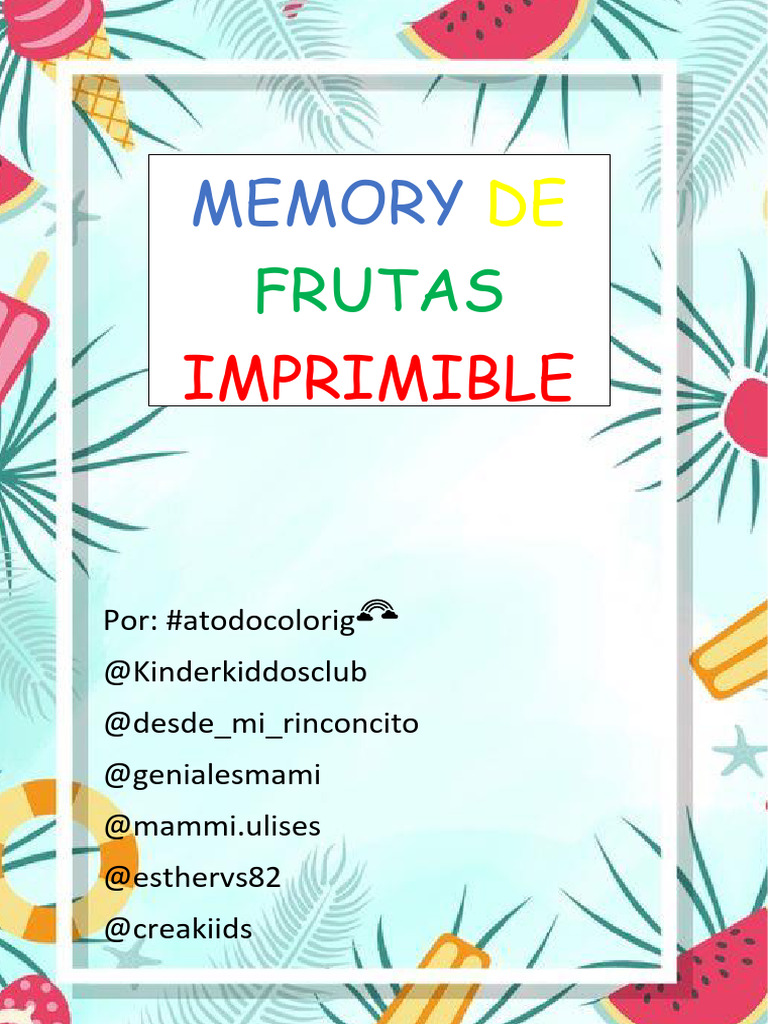 Memory: Frutas | PDF