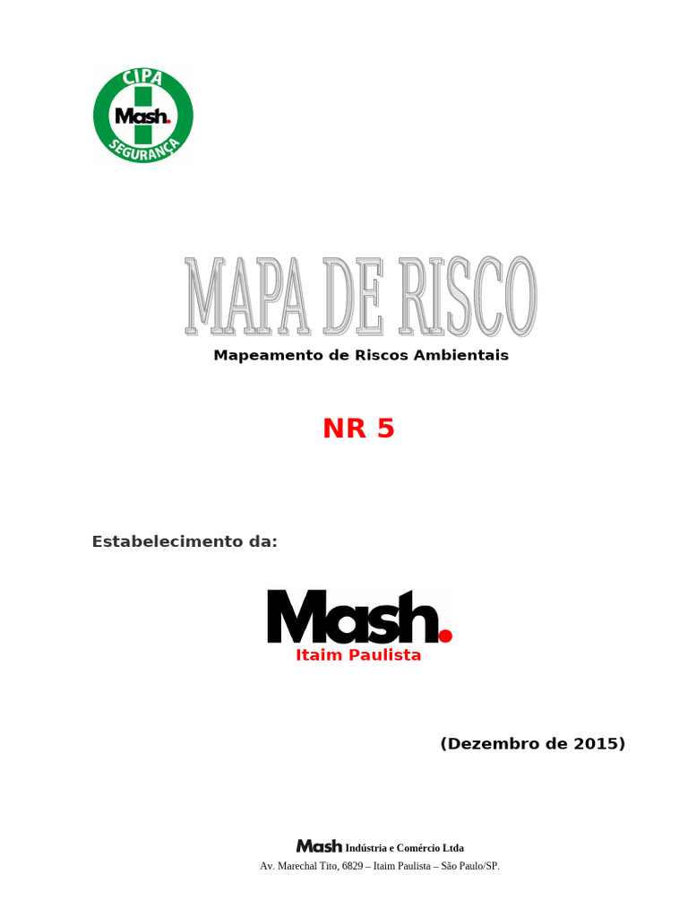 Mapeamento de Riscos Ambientais na Mash | PDF | Benzeno | Química
