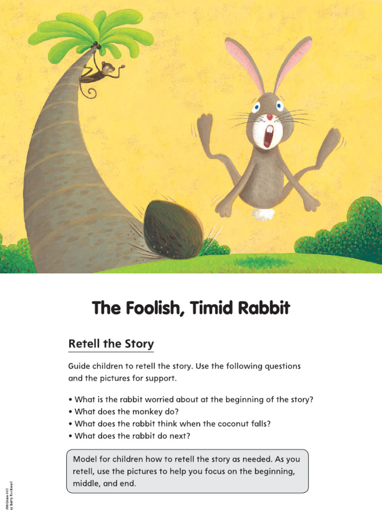 Retelling Cards. The Foolish, Timid Rabbit | PDF