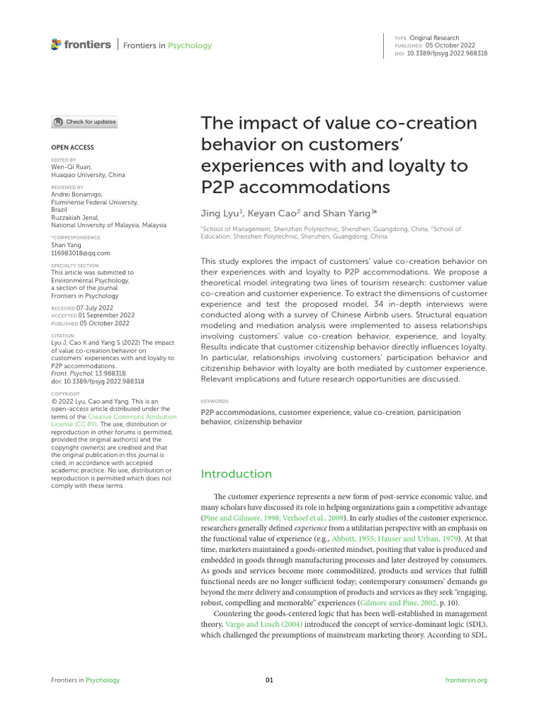 CoCre&CusExp-02 The Impact of Value Co-Creation Behavior On Customers ...