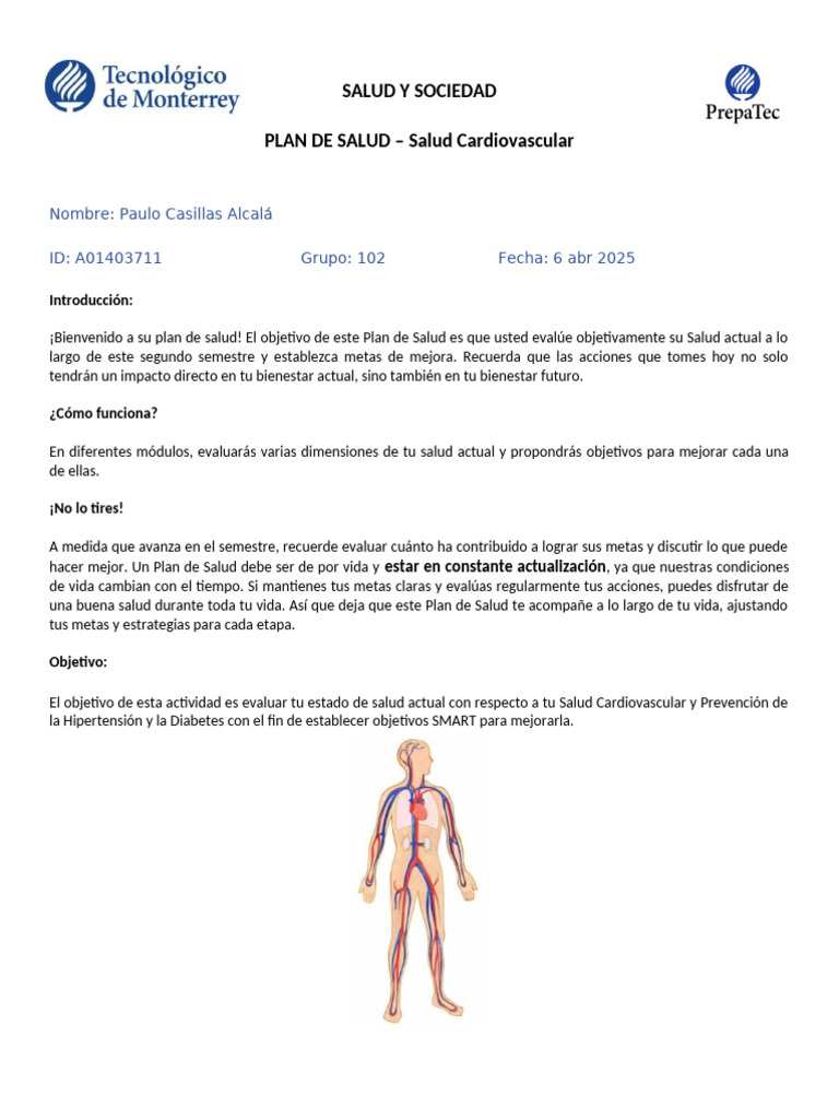 Plan de Salud Cardiovascular 2025 | PDF | Presión sanguínea ...