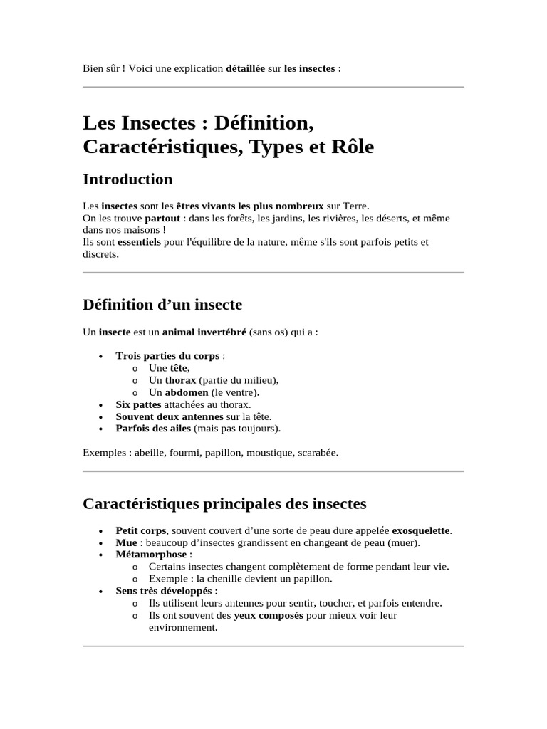Définition et rôle des insectes | PDF | Insectes | Abeilles