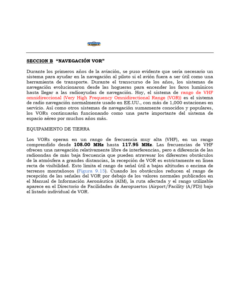 Leccion 25 - VOR | PDF | Reglas de vuelo por instrumentos | Navegación