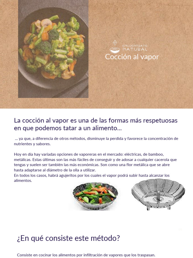 3 Métodos de Cocción al Vapor | PDF | Cocinando | Alimentos