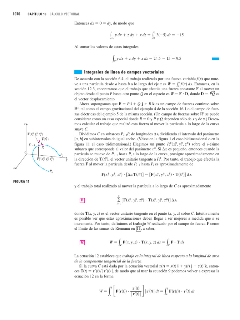 Integrales de Línea en Cálculo Vectorial | PDF | Integral | Vector ...