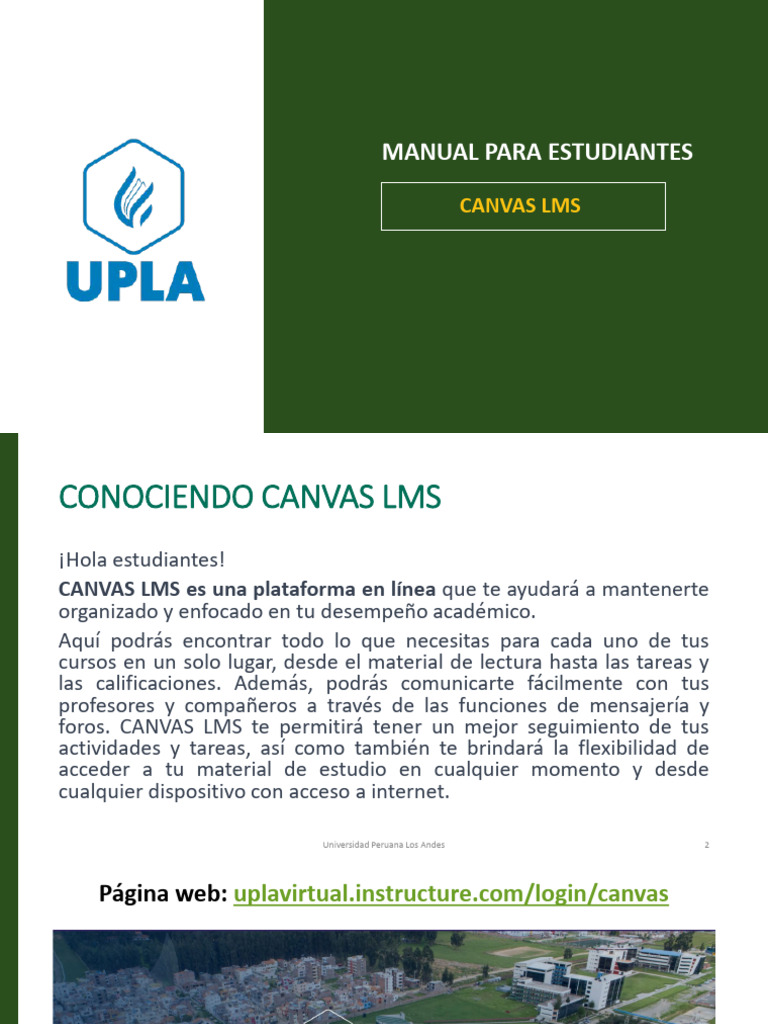 Guía de Uso de Canvas UPLA | PDF | Informática