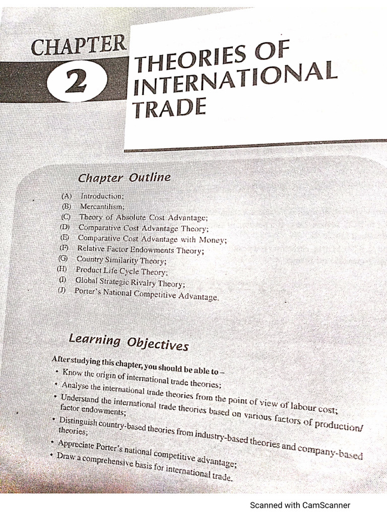 Theories of International Trade | PDF