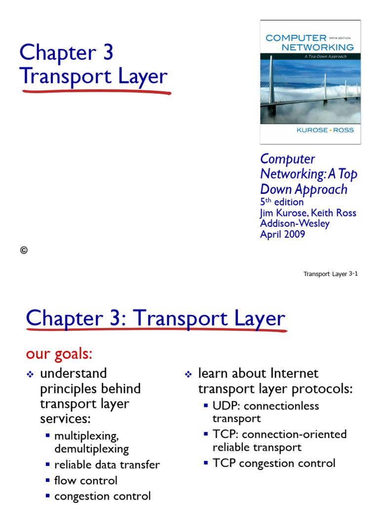 CN - Lecture 05 - Transport Layer - ASS | PDF | Transmission Control ...