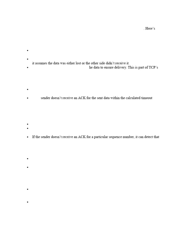 TCP Data Acknowledgment and Retransmission | PDF | Transmission Control ...