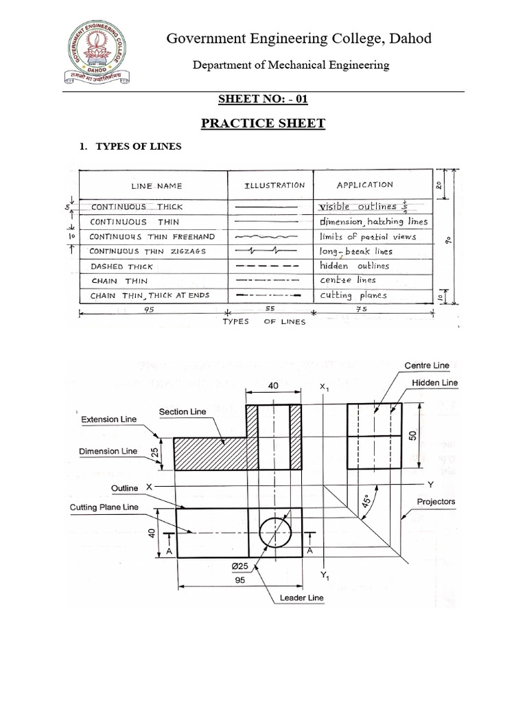EGD Practice Sheet for Mechanical Engineering | PDF
