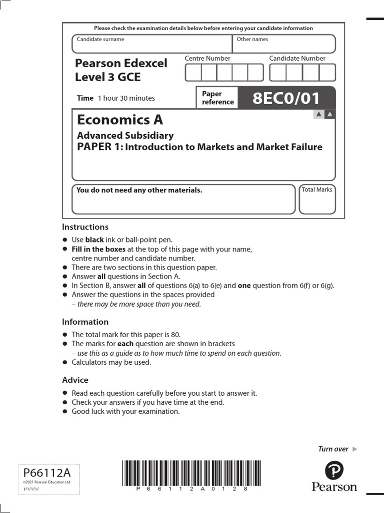 June 2022 QP - Paper 1 Edexcel (A) Economics As-Level | PDF | Economies ...