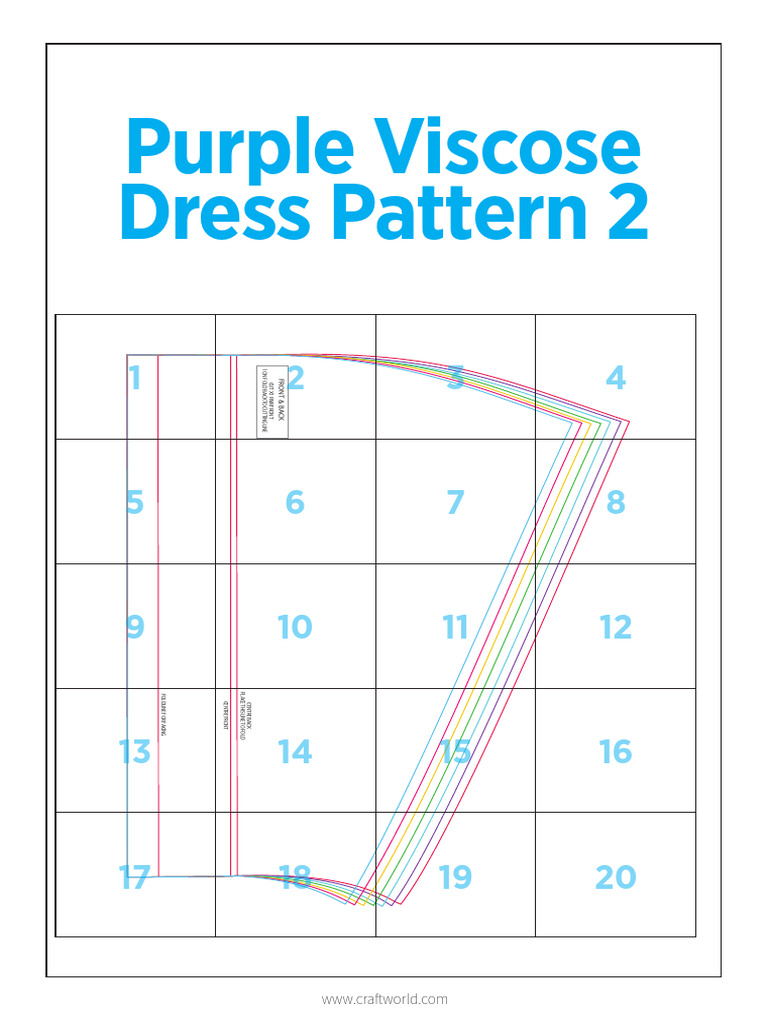 Purple Viscose Dress Pattern Guide | PDF | Clothing