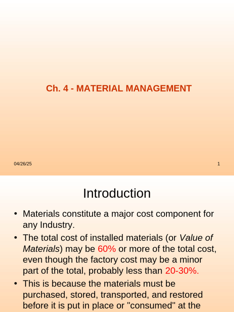 Material Management Overview and Benefits | PDF | Inventory | Supply Chain