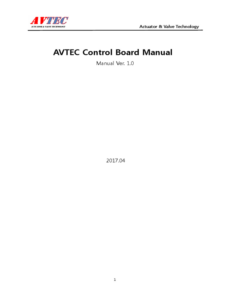 AVTEC Control Board Manual | PDF | Valve | Relay