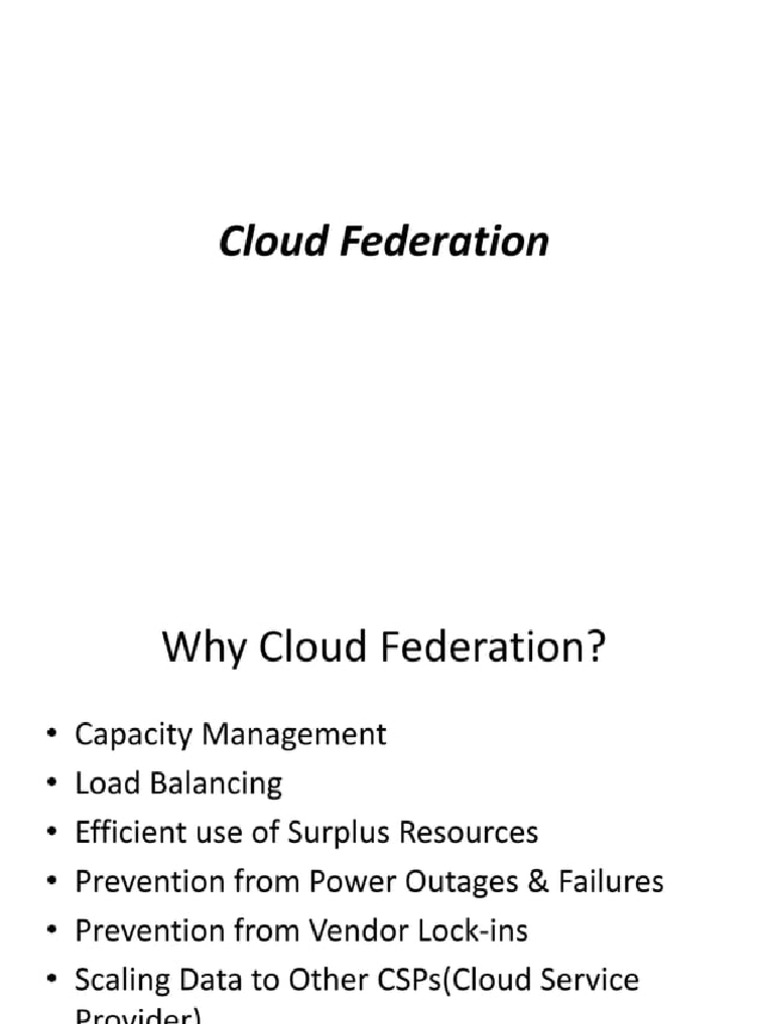 9 Cloud Federation | PDF