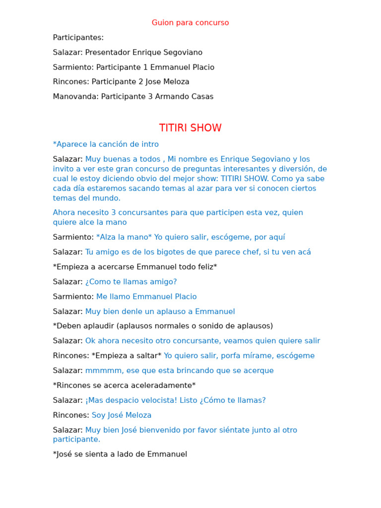 Guion del Concurso 