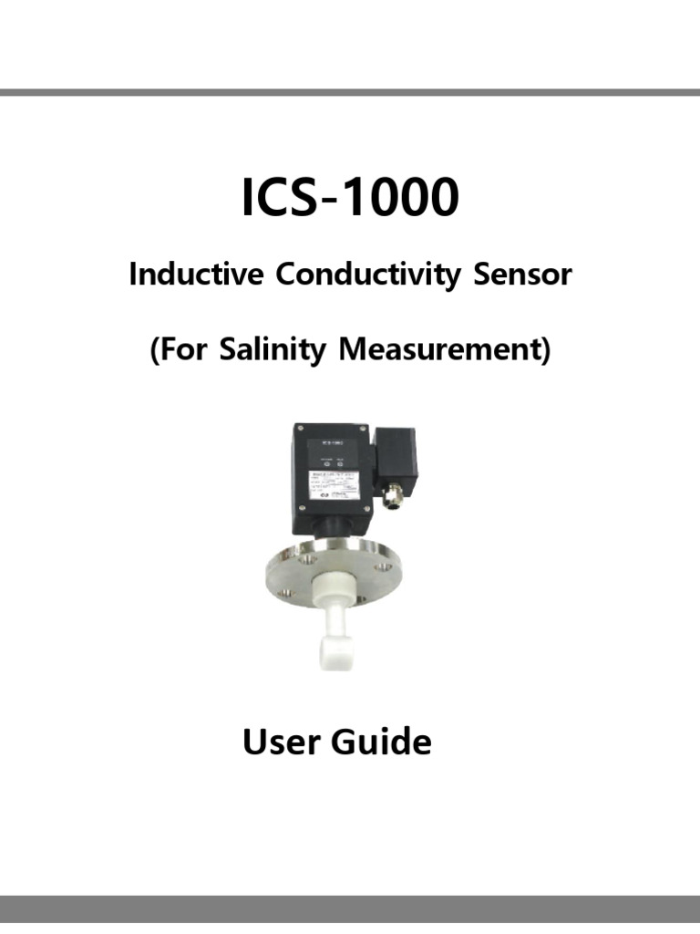 ICS-1000 Inductive Conductivity Sensor Guide | PDF | Electrical Wiring ...