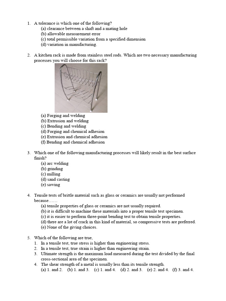 Manufacturing Processes and Measurement Accuracy | PDF | Screw ...