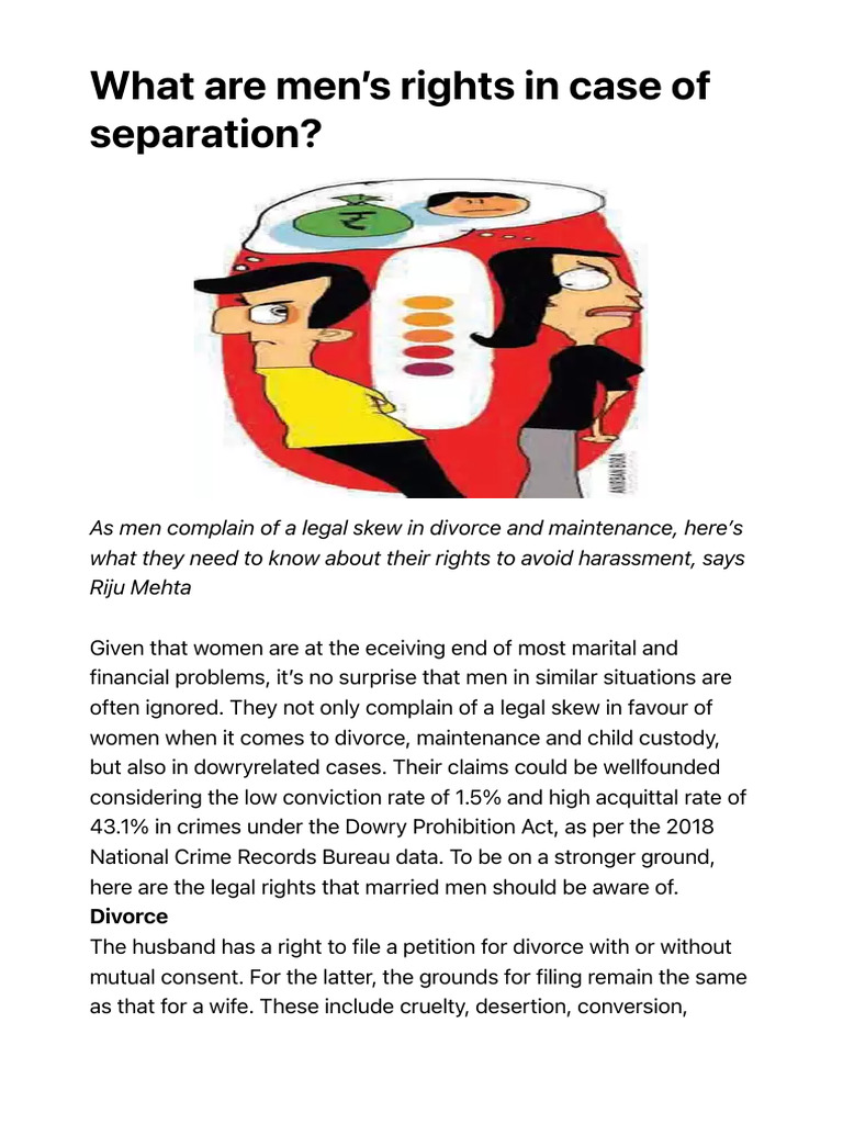 Men's Rights in Divorce and Custody | PDF | Divorce | Marriage