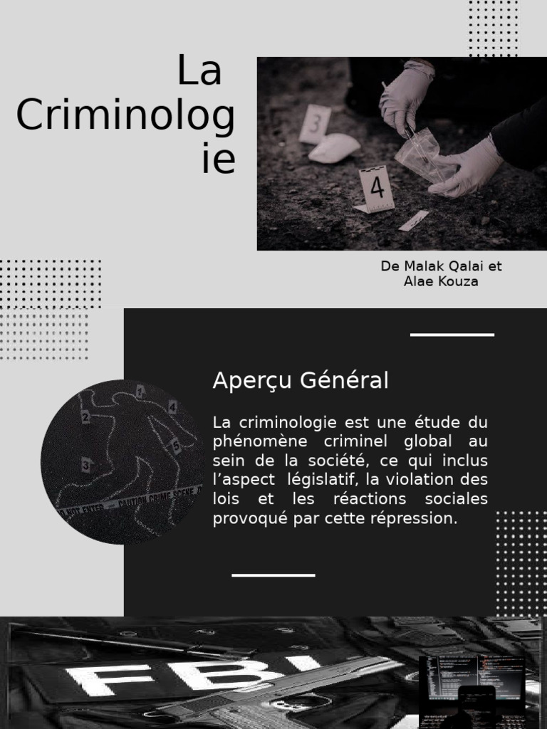 Criminologie : enjeux et évolutions modernes | PDF | Crimes | Crime et ...