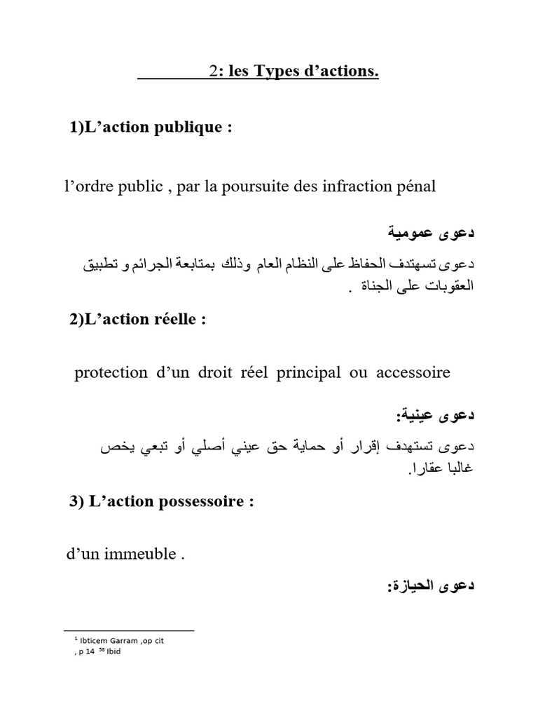Types d'actions en droit immobilier | PDF | Droits de tradition ...