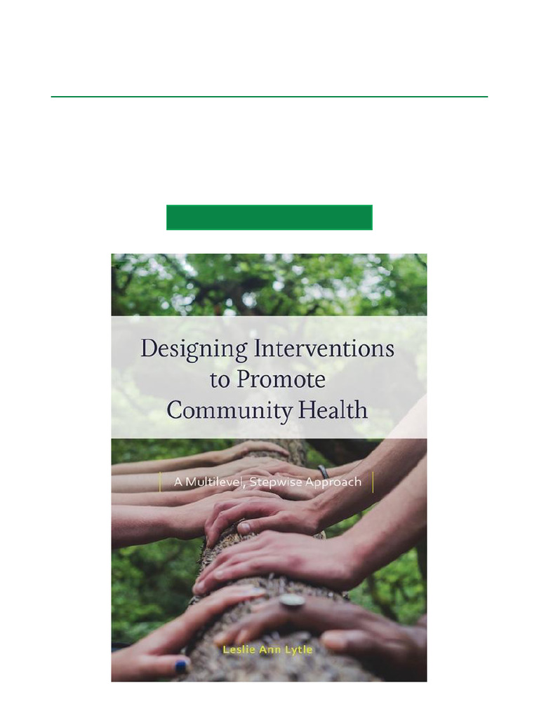Designing Interventions To Promote Community Health A Multilevel ...