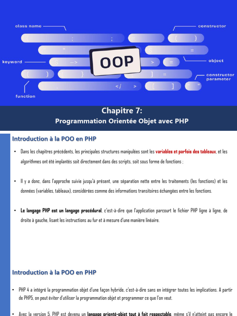 POO en PHP : Classes et Constructeurs | PDF | Programmation ...