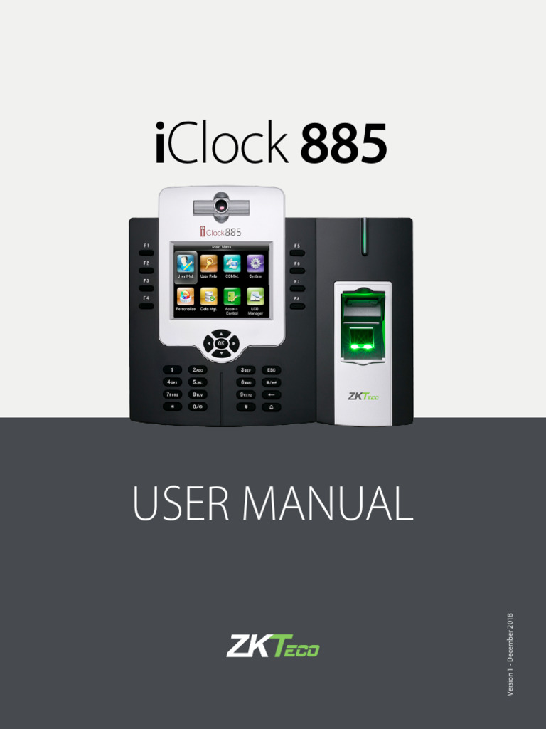 iClock 885 User Manual Guide | PDF | Web Server | Internet & Web