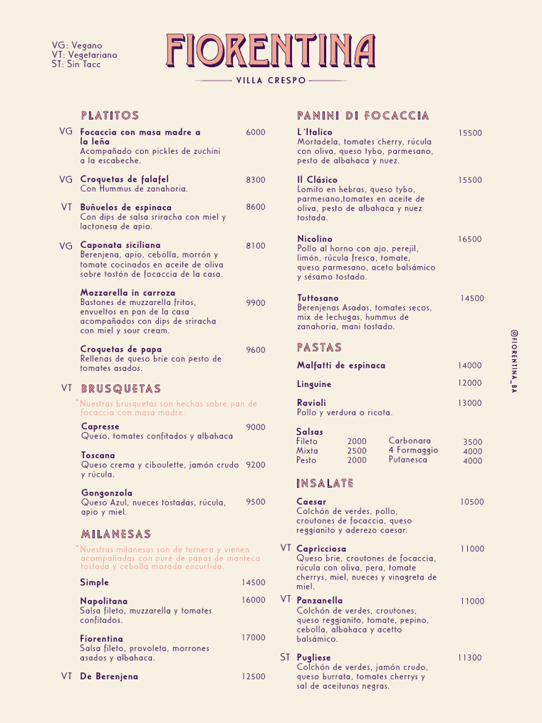 Menú de Oliva Trattoria | PDF | pesto | café
