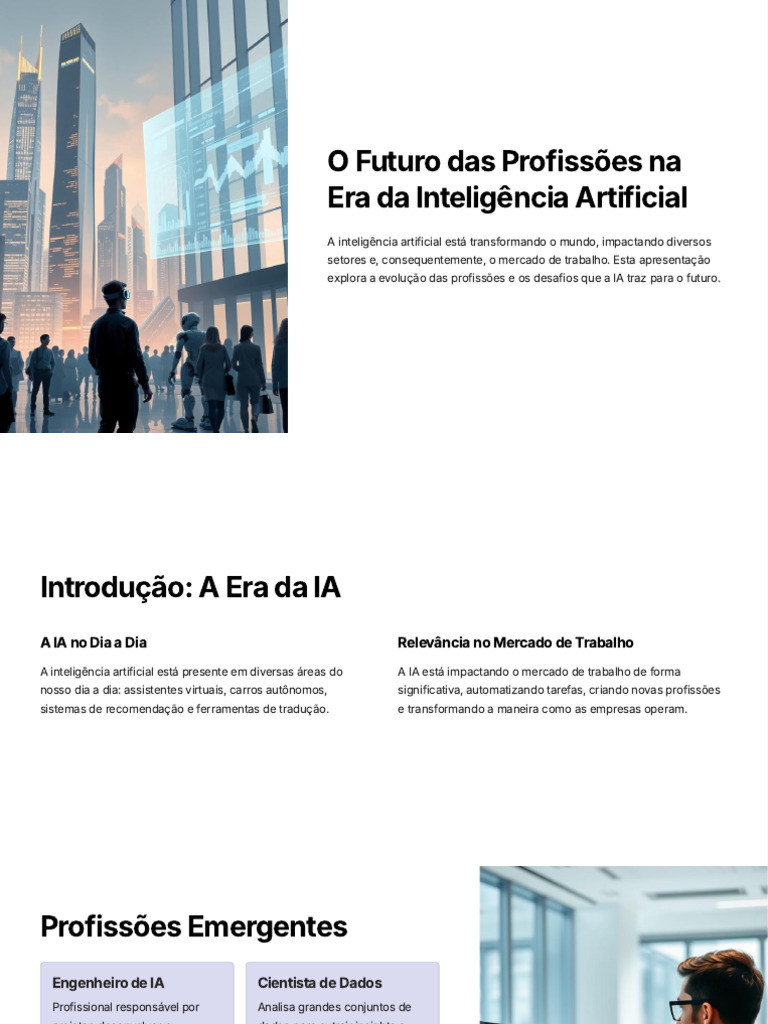 O Futuro Das Profissoes Na Era Da Inteligencia Artificial | PDF