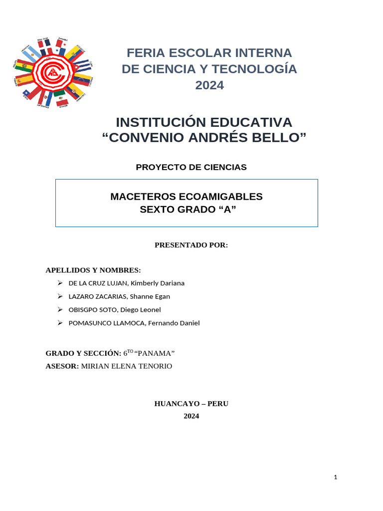 Maceteros Ecoamigables en Huancayo | PDF | Residuos | Reciclaje