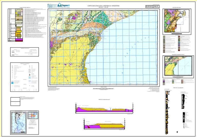 Mapa Geológico, Rawson 4366-Iv - Aprobado - Ign | PDF