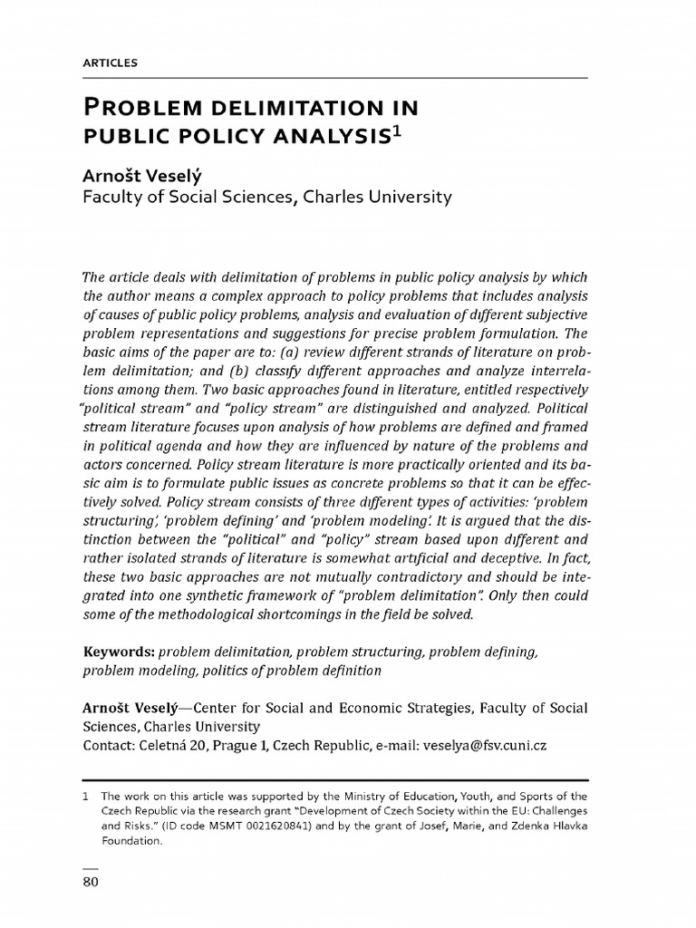 5.problem To Delimite A Public Problem | PDF | Policy | Policy Analysis